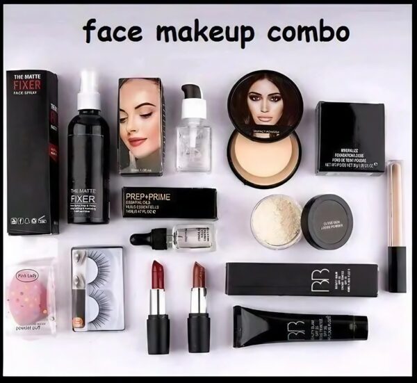 Best Face makeup combo foundation,makeup brush, compact , concealer of best result for woman - 11 PCS Combo