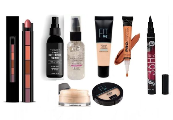 Beauty 8 In1Combo Kit-Foundation, Primer, Liquid Concealer, Loose Powder, Compact Powder, 5 in 1Lipstick, 36H Eyeliner & Makeup Fixer (Setting Spray) - Ideal for Face Makeup -Complete Makeup