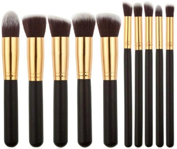 10 pcs Make up Brush Set Eyeshadow Brush Blush Trush Eye Shadow Brush Concealer Brush Powder Brush (Black)