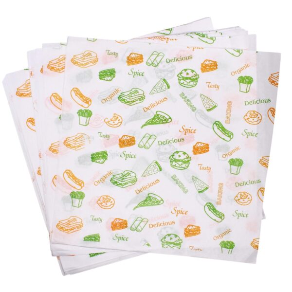 1 KG Butter Paper 300 Sheets of Size 11"X11" for Lunch Food Wrap, Roti Wrap, Roll Burger Wrap Specialized Oil & Greeseproof Baking Parchment Paper for Cake Making,11X 11 Inch